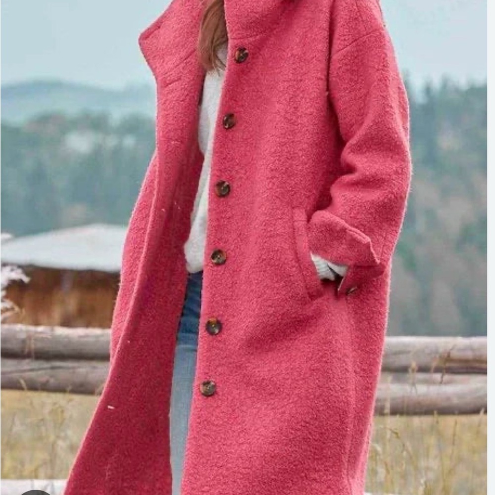 Cozy Pink Boucle Jacket for Women - New! - Picture 2 of 2